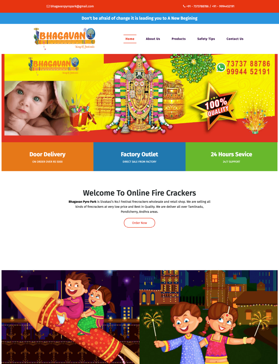 Online crackers business website